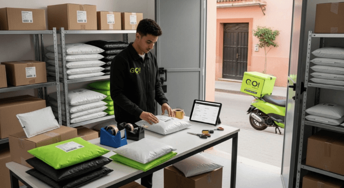 Storage and fulfillment services with a delivery van